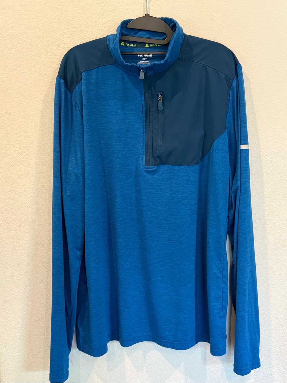 Tek Gear 1/4 Zip Pullover Men’s XLT (tall) Blue Active Layer Moisture Wicking